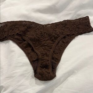Hanky Panky Brown Lace Bikini Brief